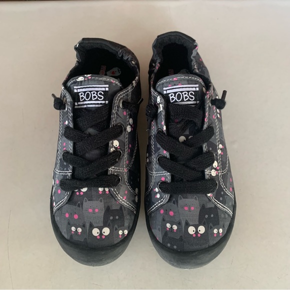 BOBS Skechers Beach Bingo Kitty Cat Slip On Grey Sneakers Women’s US 6 M - Picture 4 of 8